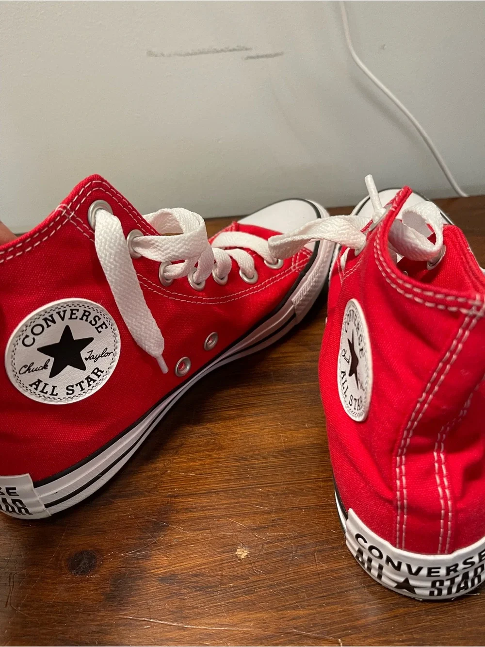 Converse Kids Red Chuck Taylor High-Top Canvas Shoes with White Laces